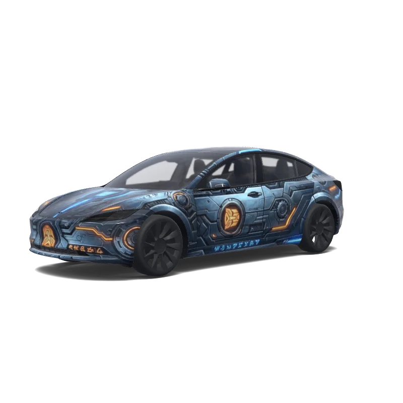 Tesla Model 3 (2024+ Standard/Premium) tilpasset wrap-design