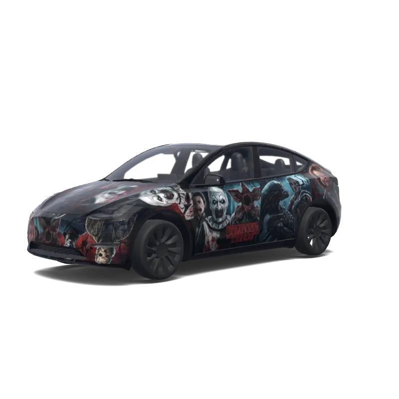 Tesla Model Y custom wrap design