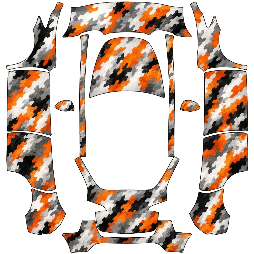 Model Y Wrap Design - flat wrap PNG for Model Y Paint Shop