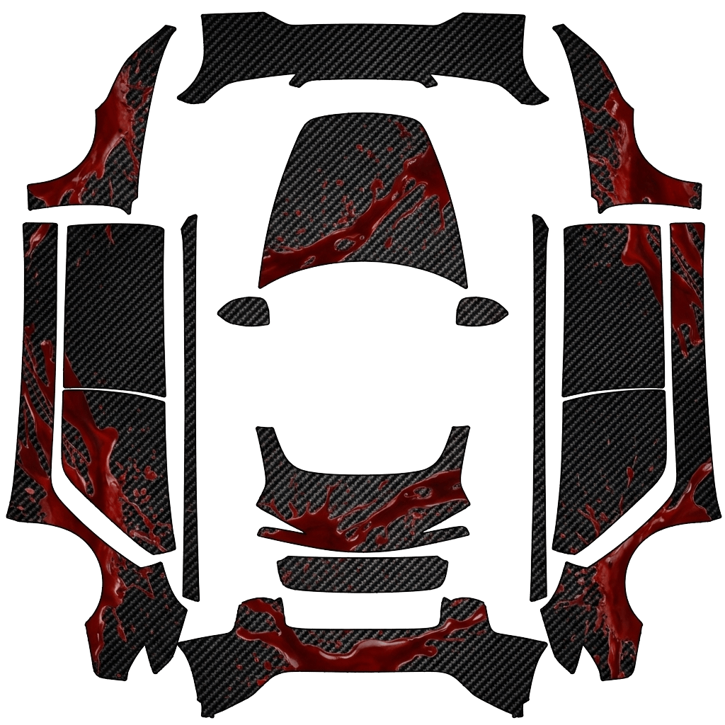 Diseño de vinilo para Model 3 - flat wrap PNG for Model 3 (2024+ Performance) Paint Shop