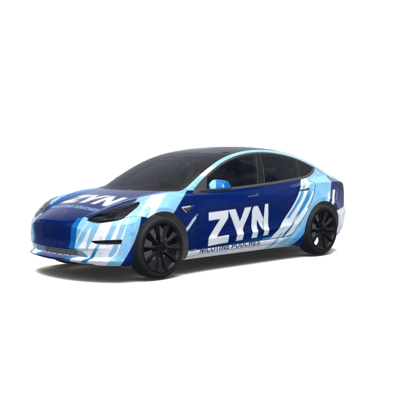 Tesla Model 3 tilpasset wrap-design