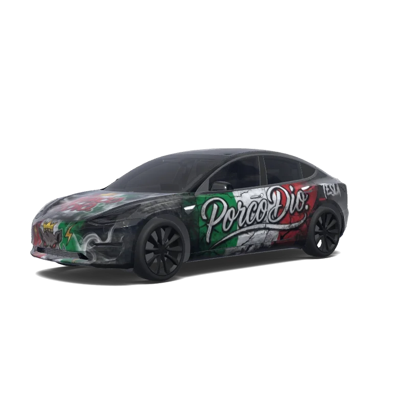 Tesla Model 3 custom wrap design