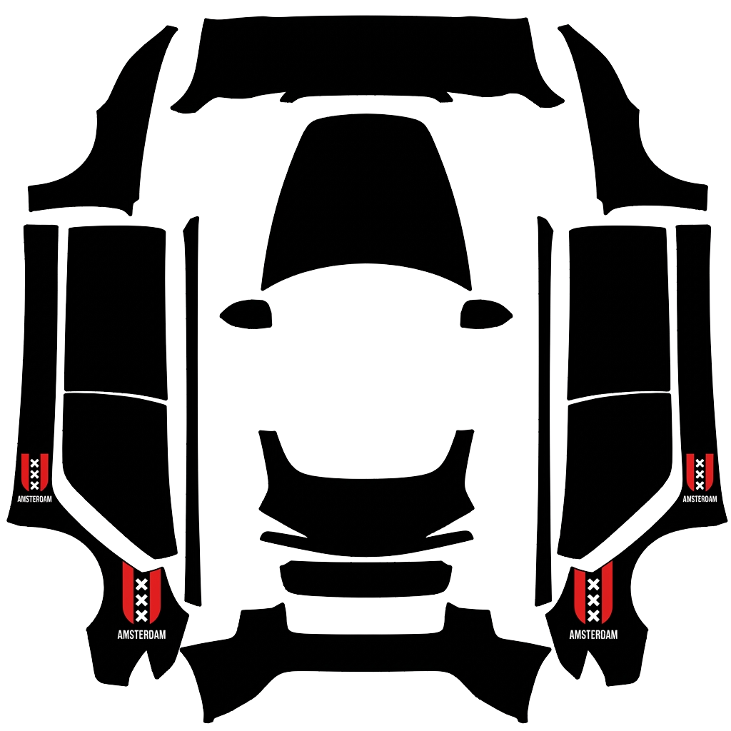 Model 3-folieringsdesign - flat wrap PNG for Model 3 (2024+ Standard/Premium) Paint Shop