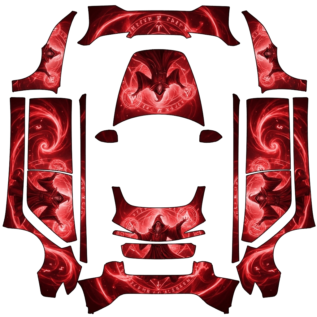 Model 3 Wrap Design - flat wrap PNG for Model 3 (2024+ Performance) Paint Shop