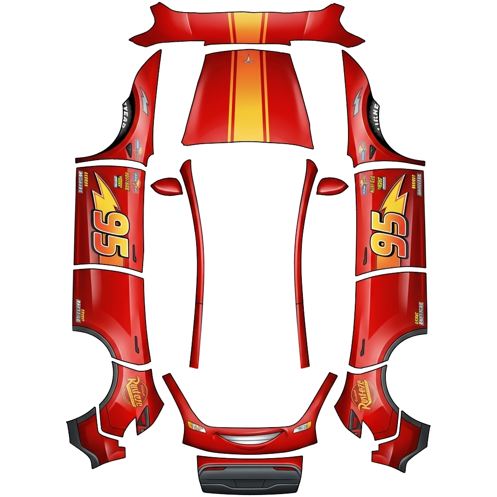 Model Y Wrap Design - flat wrap PNG for Model Y (2025+ Standard) Paint Shop
