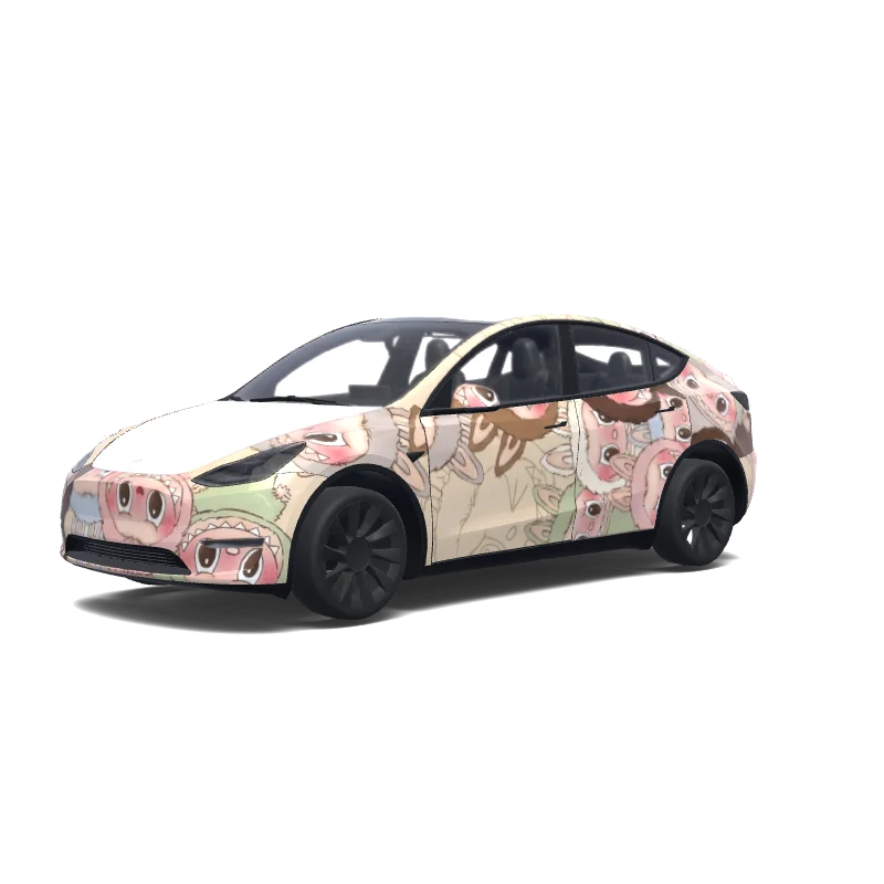 Tesla Model Y custom wrap design
