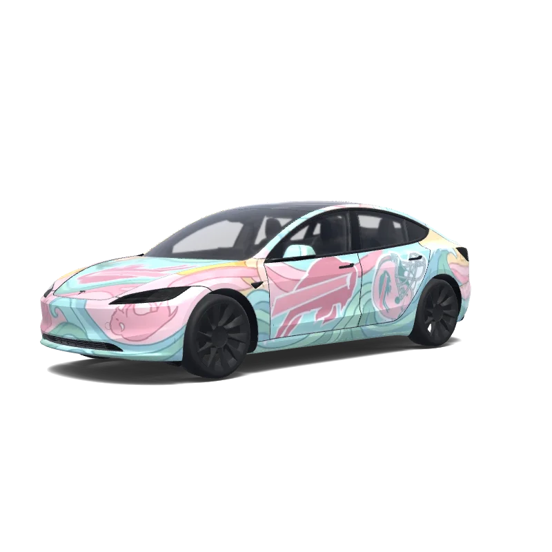 Tesla Model 3 (2024+ Standard/Premium) custom wrap design