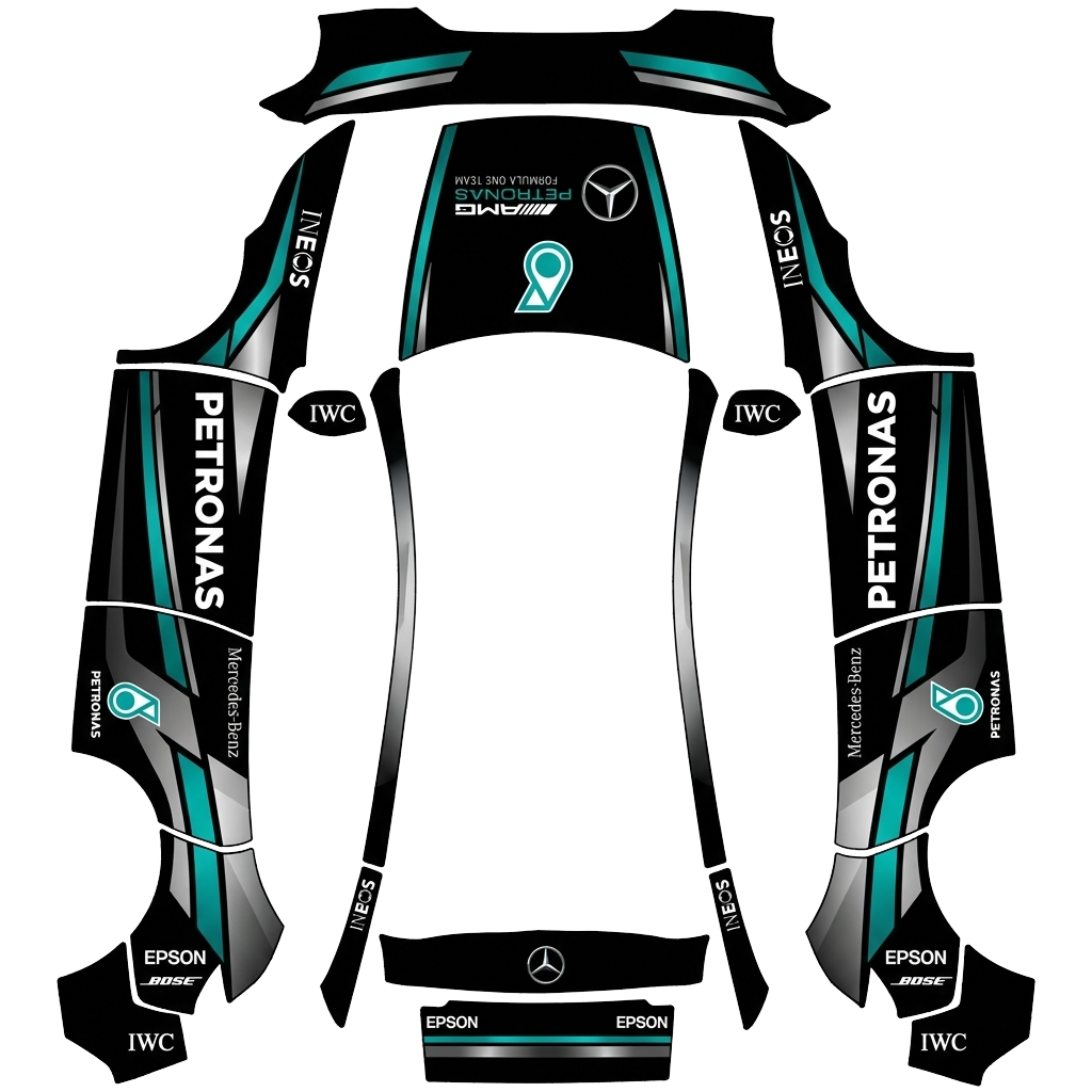 Model Y Wrap Design - flat wrap PNG for Model Y (2025+ Premium) Paint Shop