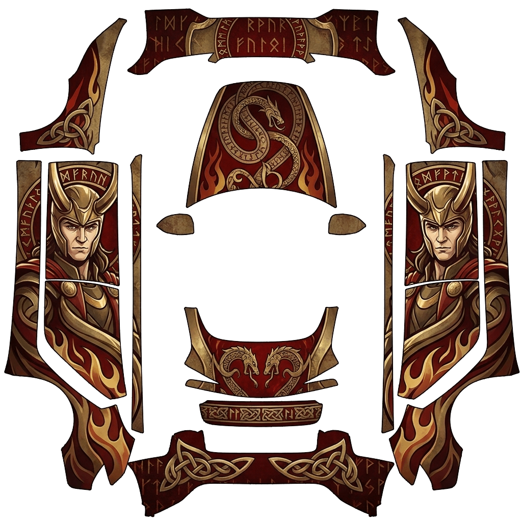 Model 3 랩 디자인 - flat wrap PNG for Model 3 (2024+ Performance) Paint Shop