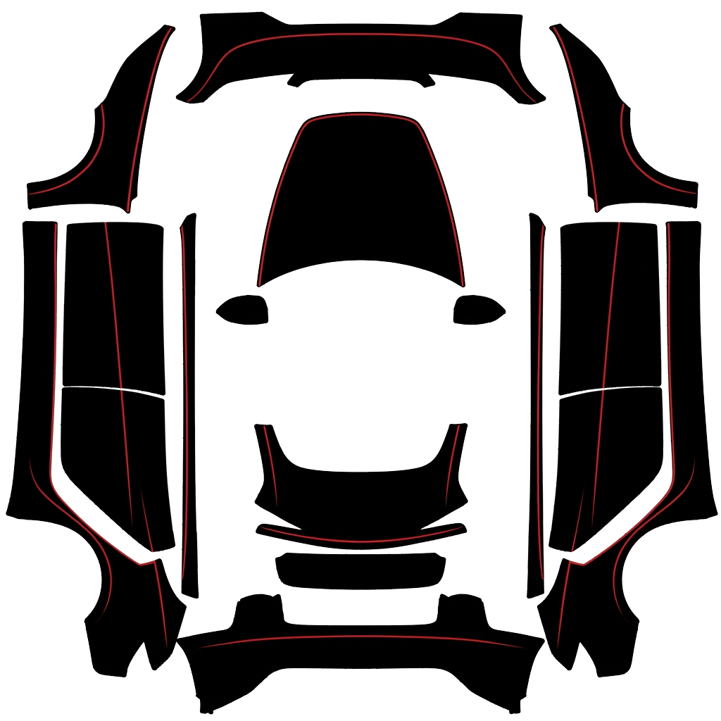 Model 3 Wrap Design - flat wrap PNG for Model 3 (2024+ Performance) Paint Shop