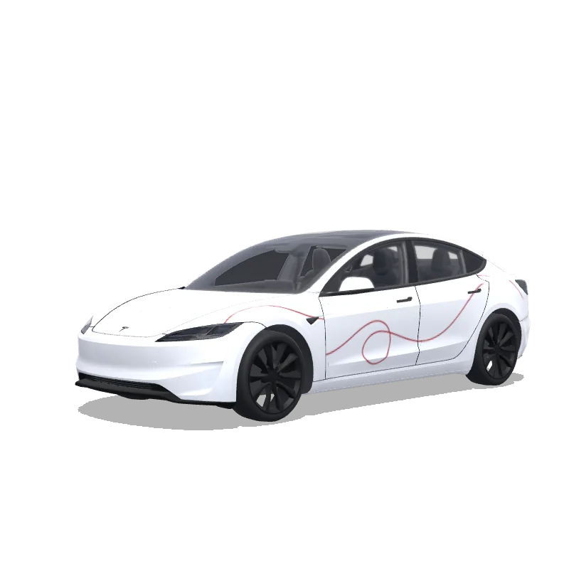 Tesla Model 3 (2024+ Performance) custom wrap design