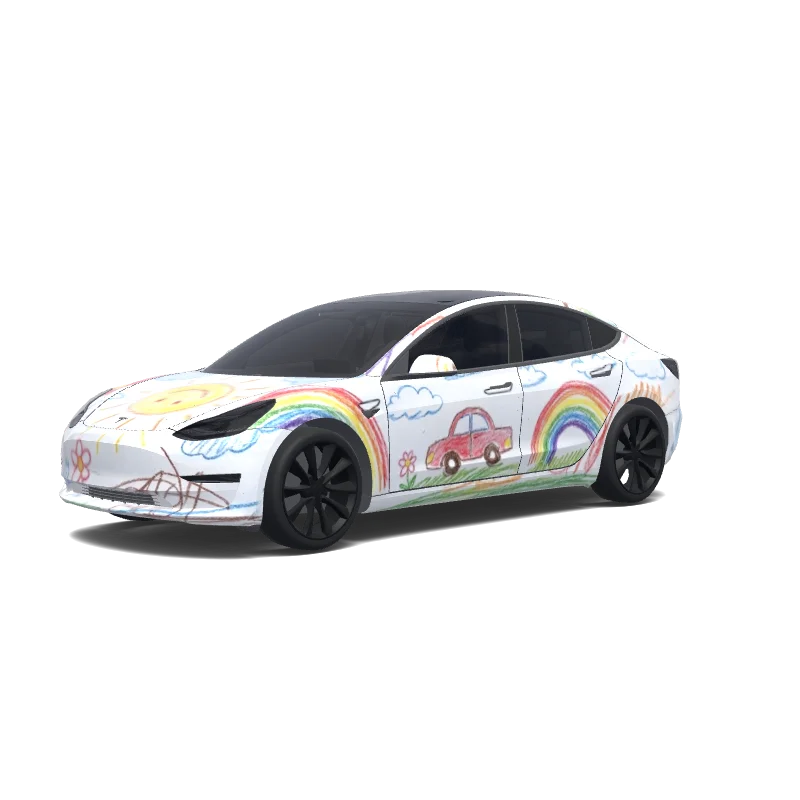 Tesla Model 3 custom wrap design