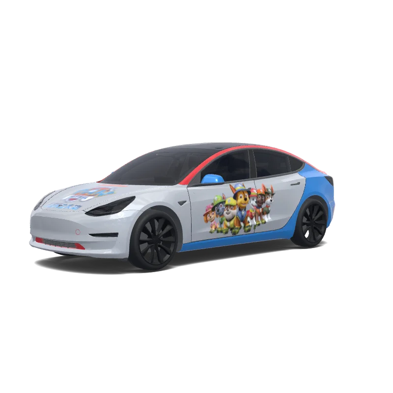 汪汪巡逻车 - Tesla Model 3 wrap