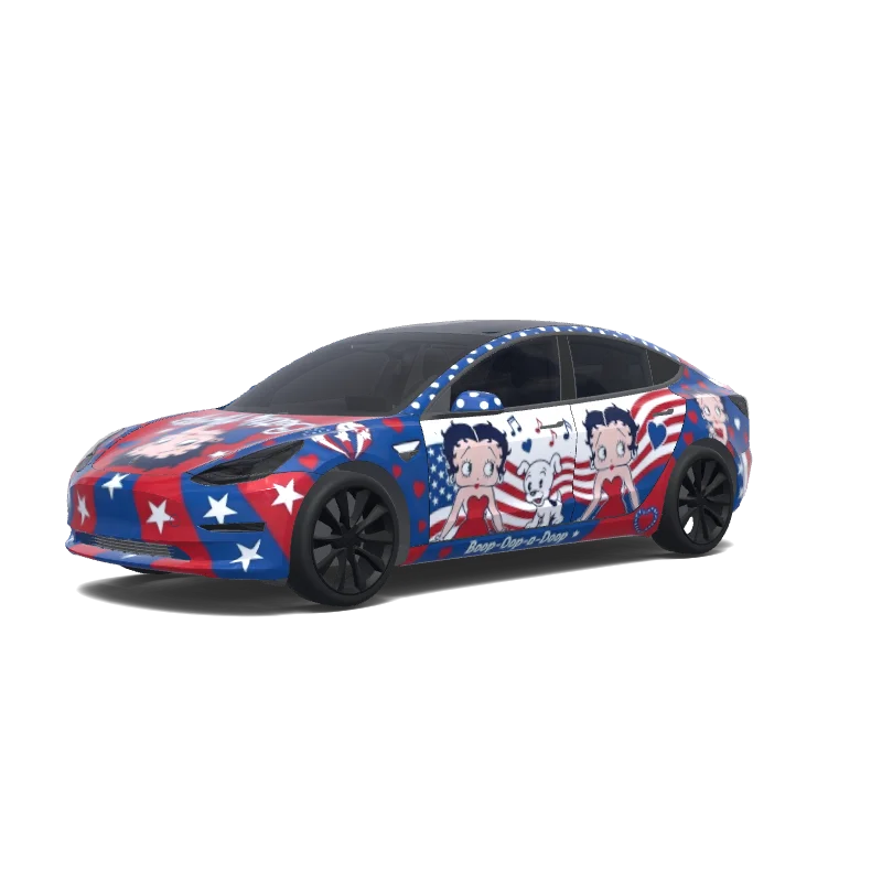 Tesla Model 3 anpassad wrap-design