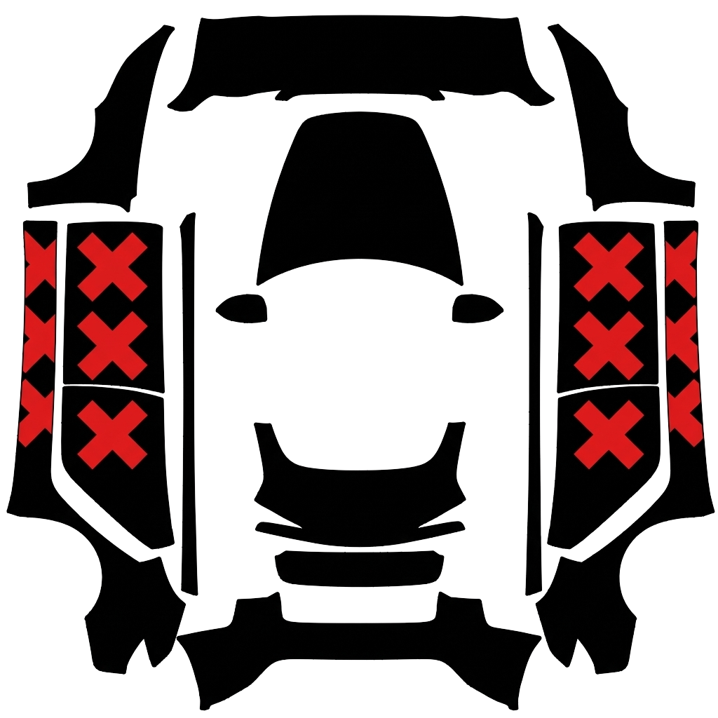 Model 3-folieringsdesign - flat wrap PNG for Model 3 (2024+ Standard/Premium) Paint Shop