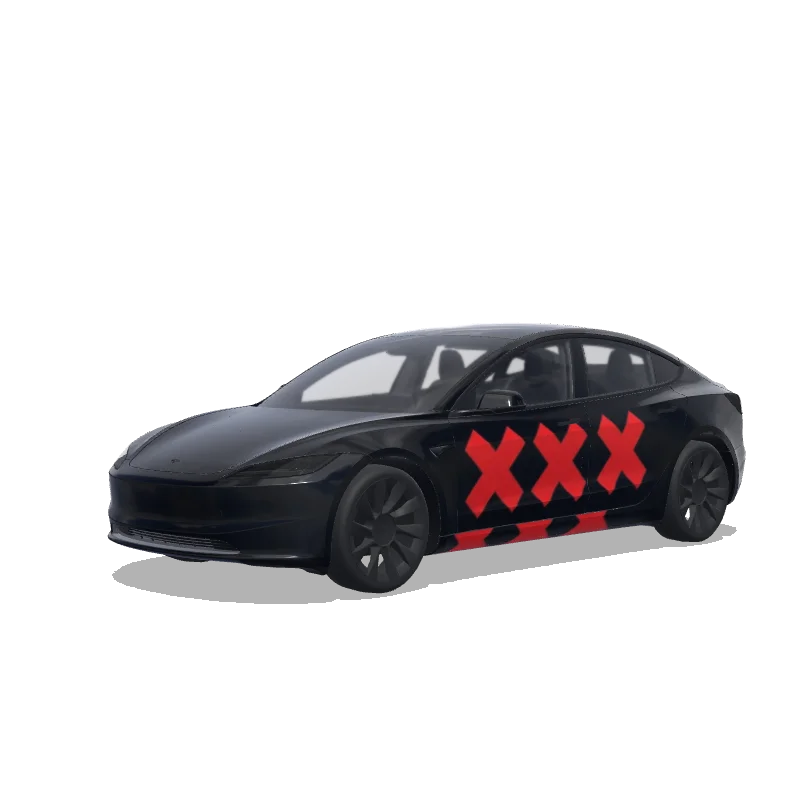 Tesla Model 3 (2024+ Standard/Premium) custom wrap design