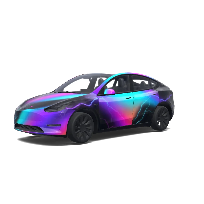 Tesla Model Y tilpasset wrap-design