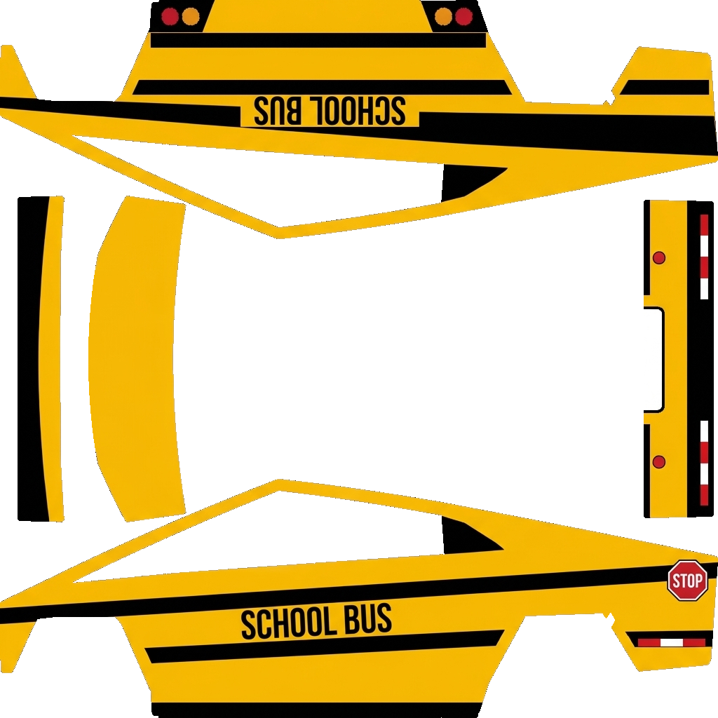 Cybertruck Wrap Design - flat wrap PNG for Cybertruck Paint Shop