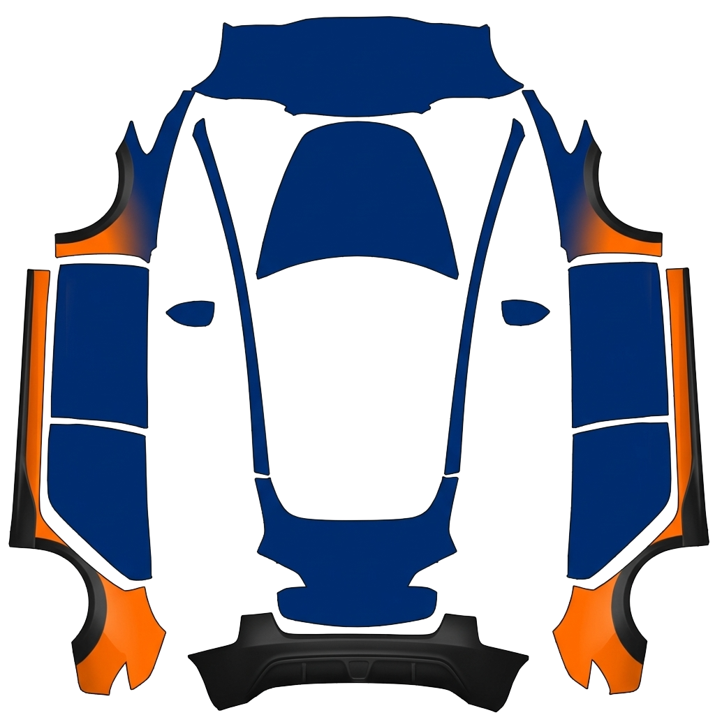 Model 3 Wrap Design - flat wrap PNG for Model 3 Paint Shop