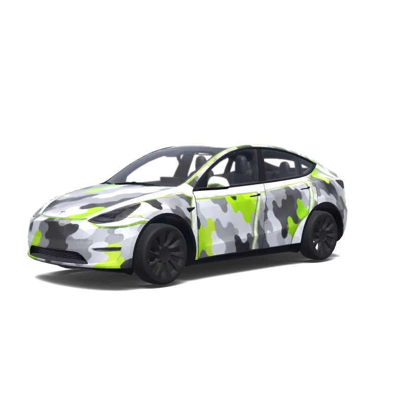 Tesla Model Y tilpasset wrap-design