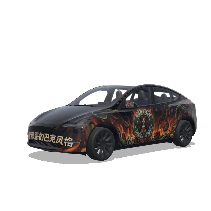 Tesla Model Y custom wrap design
