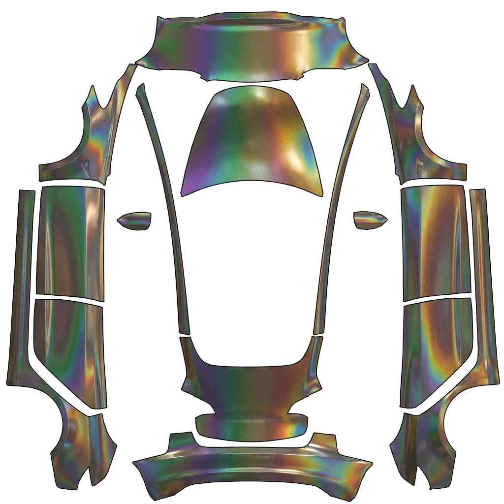 Model 3 Wrap Design - flat wrap PNG for Model 3 Paint Shop