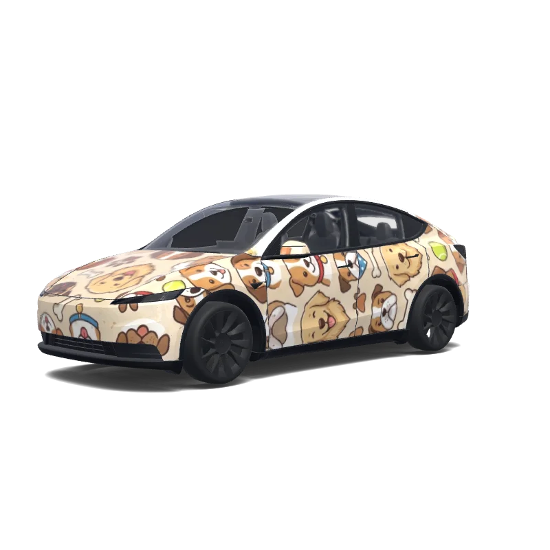 Tesla Model Y (2025+ Standard) tilpasset wrap-design