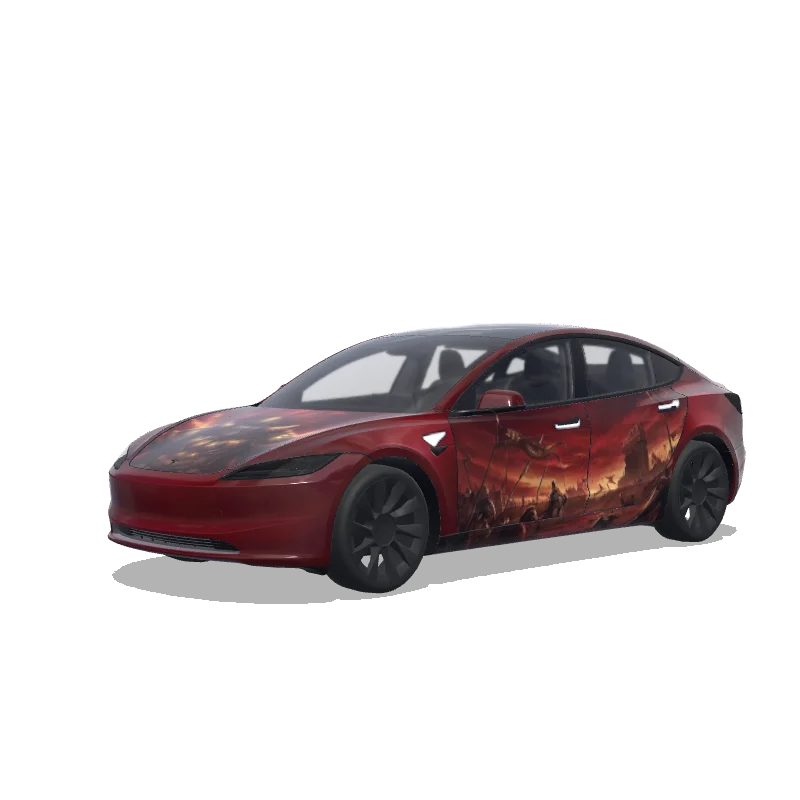 Tesla Model 3 (2024+ Standard/Premium) カスタムラップデザイン