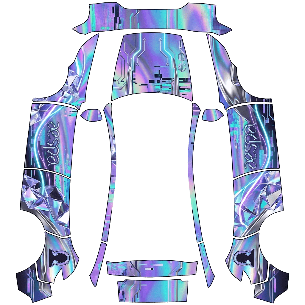 Model Y Wrap Design - flat wrap PNG for Model Y (2025+ Premium) Paint Shop