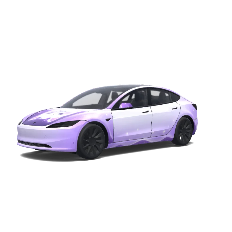 Tesla Model 3 (2024+ Standard/Premium) custom wrap design
