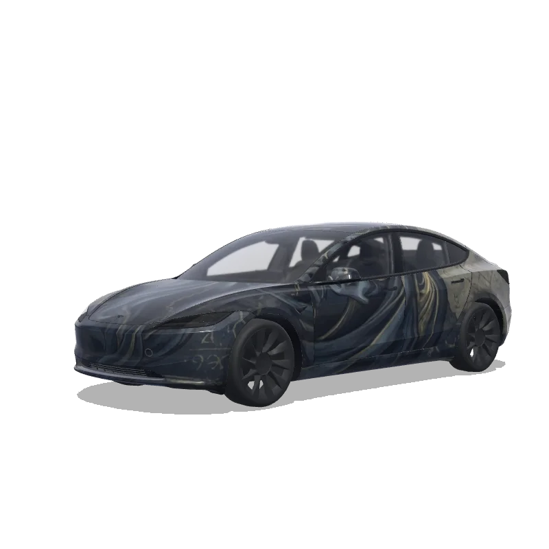 Tesla Model 3 (2024+ Standard/Premium) custom wrap design
