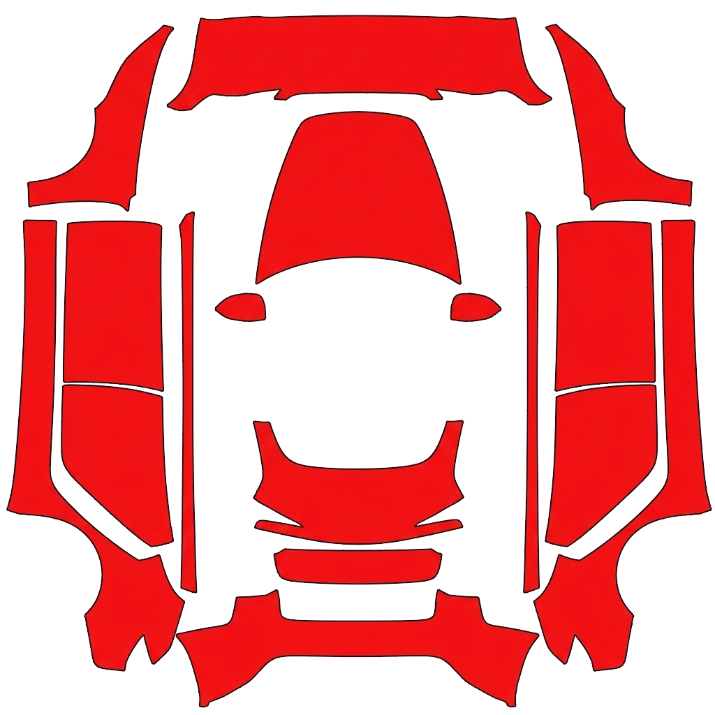 Model 3 Wrap Design - flat wrap PNG for Model 3 (2024+ Standard/Premium) Paint Shop