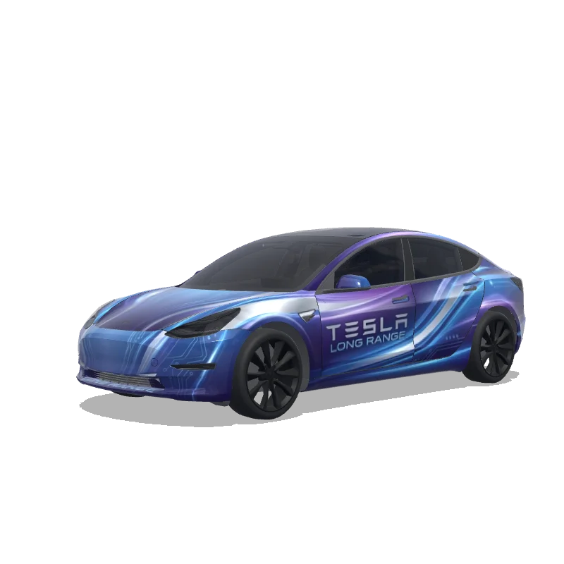 Diseño de wrap personalizado para Tesla Model 3