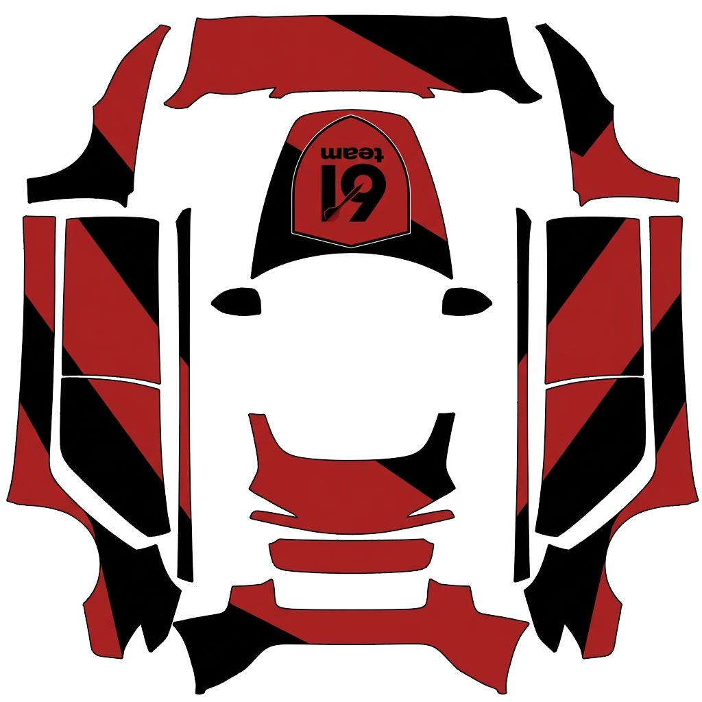 Model 3-folieringsdesign - flat wrap PNG for Model 3 (2024+ Standard/Premium) Paint Shop