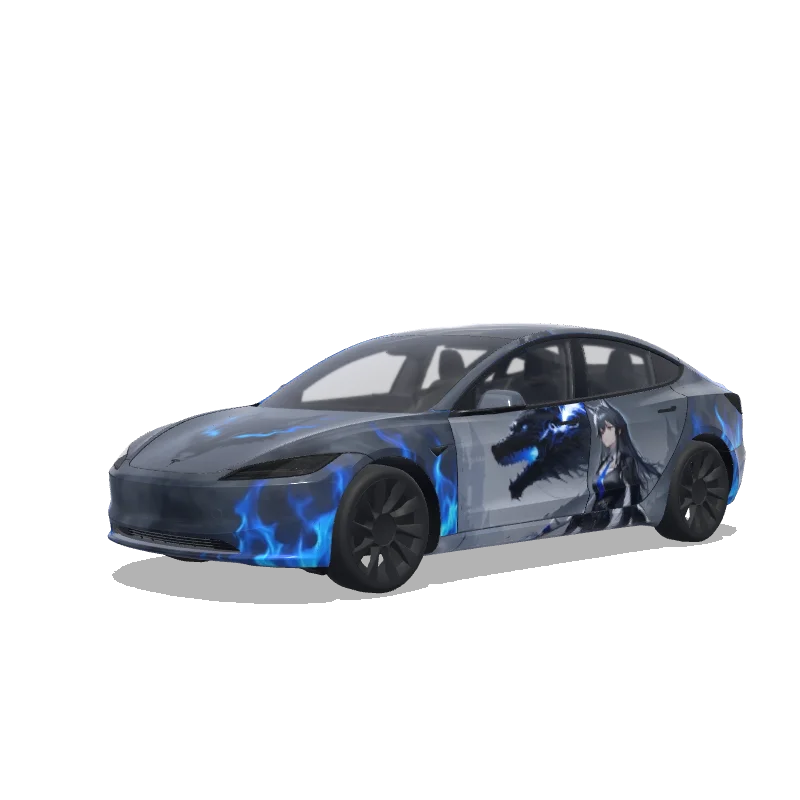 Tesla Model 3 (2024+ Standard/Premium) custom wrap design